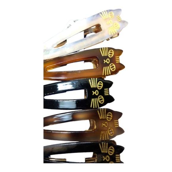 10piece cat themed “you had me at meow” assorted hair clips new - Picture 3 of 16